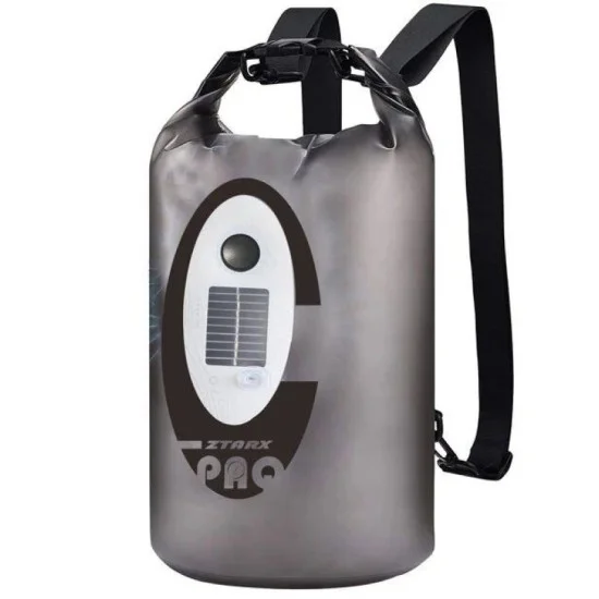 Ztarx 10L Waterproof Backpack With Bluetooth Speaker - Grey